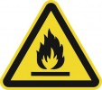 Folie feuergefährliche Stoffe 200x200mm 3-eckig ASR A1.3 DIN EN ISO 7010