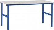 Packtisch B1600 x T800 x H850 mm Grundgestell blau Tischplatte grau