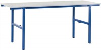Packtisch B2000 x T800 x H850 mm Grundgestell blau Tischplatte grau