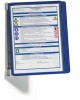 Wandhalter Komplett-Set mit 5 Sichttafeln m.Profilrahmen dunkelblau