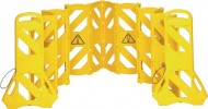Absperrung 16 Elemente H1000xB600xT350mm gelb Polyethylen Gesamtlänge 4 m
