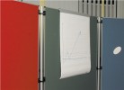 Halter f.Flipchart-Papierblock Stahlblech silberfarben