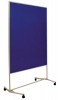 Moderationswand Tafelfläche B1200xH1500 fahrbar Textilbezug beidseitig grau