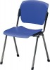 Stapelstuhl Sitz-/Rücken Ku. marineblau Gestell schwarz Rundrohr D.22mm