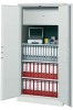 Tresorschrank H1950xB950xT550mm m.Innenfach 2 Türen 3 Böden lichtgrau