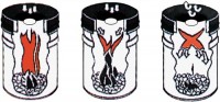 Abfallbehälter 40l D.310xH600mm feuerhemmend weiß Korpus/Löschkopf Stahlblech