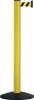 Gurtpfosten gelb Gurt schwarz/gelb m.2 Gurtbänder Alu.H.1000 D.70 Gurt-L.2x2,3m
