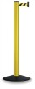 Gurtpfosten gelb Gurt schwarz/gelb m.1 Gurtband Alu.H.1000mm D.70 Gurt-L.2,3m