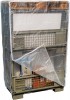 Abdeckhaube transparent für 2 Gitterboxen mit Reißverschluß