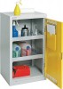 Umweltschrank m.2 Wannen 10l m.Belüftung H900xB500xT500mm siganlgelb/lichtgrau