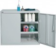 Umweltschrank m.2 Wannen 22l o.Belüftung H900xB1000xT500mm lichtgrau/lichtgrau