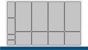 Schubladen-Unterteilungsmaterial für H.100mm f. Schrank B800xT525 12 Kästen