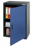 Mehrzweckschrank H1000xB700xT500mm 1 Tür 900mm 2 Böden anthrazitgrau/taubenblau