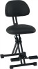 Stehhilfe Sitz Kunstleder schwarz m. Fußstütze Sitzhöhe 550-770mm 200kg Trgf.