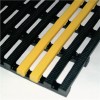 Arbeitsplatz-Bodenbelag Matte feine Struktur schwarz/gelb B600xL10000xH12,5 PVC