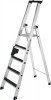 Stufenstehleiter Alu. 3 Stufen einseitig begehbar mit clip-step R13 Trittauflage