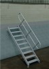 Treppe m.Geländer Stufenbreite 600mm Neigung 45 Grad max.H.2790mm