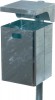 Abfall-/Ascherkombination 40l B310xT360xH600mm verzinkt mit Haube u. Ascher