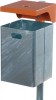 Abfall-/Ascherkombination 40l B310xT360xH600mm verz. m.Haube u.Ascher gelborange