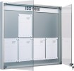 Schaukasten 18xDIN A4 1350xH1060 f.Innen Ecken abgerundet ESG-Glasdrehtür