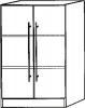 Flügeltürenschrank H1270xB800xT400mm m.2 Böden Ahorn