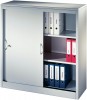 Schiebetürenschrank H1625xB1200xT400 Abdeckplatte 4 OH 3 Böden 70kg grau/blau