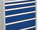 Schubladenschrank H1019xB705xT736 grau/blau 2x75 2x100 2x125 1x300