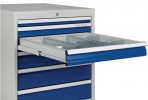 Schubladenschrank H1019xB705xT736 grau/blau 2x75 2x100 2x125 1x300