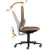 Arbeitsdrehstuhl Neon m.Rollen orange Sitz-H450-620mm Synchrontechnik
