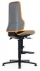Arbeitsdrehstuhl Neon m.Gleiter/Aufstiegshilfe orange Sitz-H590-870 Permanentk.