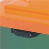 Streugutbehälter 210l 1000x700x500mm o.Entnahmerutsche Ku. grün/orange