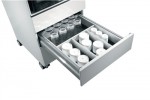 Kühlschrank-Caddy Kühlschrank 50l Inhalt fahrbar 3 Schubl. RAL9006 weißaluminium