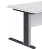 Schreibtisch B1600xT800xH735mm mit C-Füßen, alpinweiß