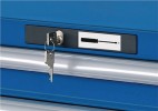 Schubladenschrank H1000xB1023xT725 1x50 5x100 4x200 blau VA.200kg Key