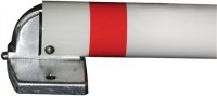 Sperrpfosten Alu.z.Aufdübeln Zylinder kippbar D.75xH900 m.Reflexfolie/Spitzkappe