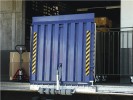 Überfahrbrücke Stahlblech enzianblau L.2000xB.2000mm verschiebbar Trgf.5000kg