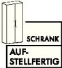 Schrank H1100xB1200xT400mm m.2 Schiebetüren Ahorn Wellengriff abschließbar