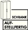 Schrank H2156XB800xT400mm m.2 Ablagefächer m.2 Türen weiß Wellengriff