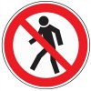 Folie Fußgänger verboten D.200mm Kunststoff rot/schwarz selbstklebend