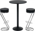 Bistro-Stehtisch Stahlrohrgestell H.1100xD.76mm Tischplatte D.700xH.25mm schwarz