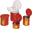 Wasch-/Tauchbehälter 13l m.Brandsicherungsdeckel Stahlblech rot gem.BGR 180