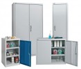 Umweltschrank m.4 Wannen 22l o.Belüftung H1800xB1000xT500mm enzianblau/lichtgrau