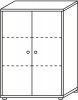 Schrank 2 Türen (3 OH) 2 Böden 4 Gleiter H1115xB800xT362mm Office grau