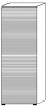 Rollladenschrank H2156xB800xT400mm m. Rolllade silber Ahorn
