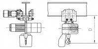 E-Kettenzug Trgf.1000kg Hub/Feinhub/min 8/1,3m E-Fahrwerk FEM Gruppe 1Am