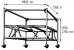 Fahrgerüst Staro Arbeitsfläche B1950xL1950mm inkl.Leiter Gerüst-H.1890-2780 Alu.