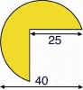 Schutzprofil Eckschutz Typ A gelb-schwarz L.1000mm selbstklebend