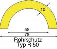 Schutzprofil Rohrschutz Typ R50 gelb-schwarz L.1000mm selbstklebend