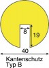 Schutzprofil Kantenschutz Typ B gelb-schwarz steckbar Zuschnitt