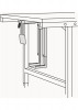 PC-Halterung B100-242xT150xH320-545mm silbergrau f.Packtische